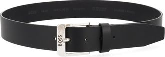 HUGO BOSS Black Solid Buckle Belt