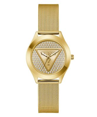 Guess Glitz Plaque Dames Gouden Horloge GW0835L2