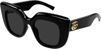Gucci Oversized Butterfly Sunglasses - female - Gucci - Sunglasses - Black - 50 MM - Accessories