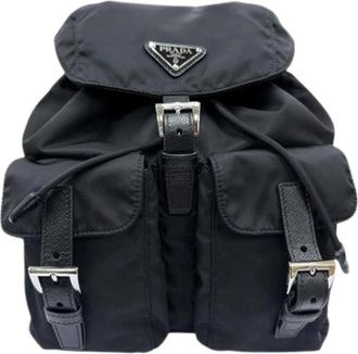 Prada Pre-owned Nylon Backpack - Dames - Vintage Rugzakken - Zwart - ONE Size - Nylon - Vintage