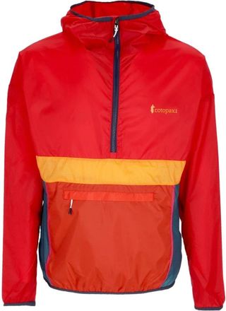 Cotopaxi Half-zip Windbreaker met capuchon - Heren - Zomerjassen - Rood - M - Polyester - Jassen