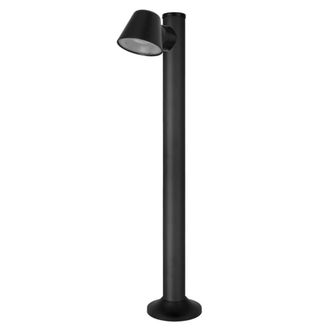 Forlight Baliza de jard&iacute;n pvc y sint&eacute;tico negro 15x15x80 cm