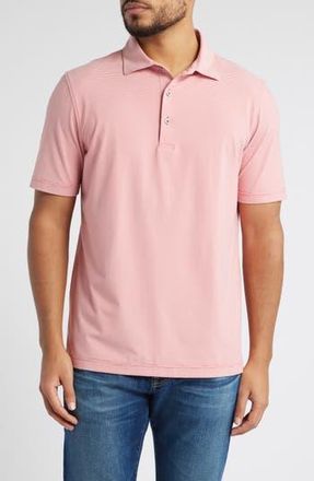 Scott Barber Micro Stripe Performance Polo in Berry at Nordstrom Rack, Size Medium