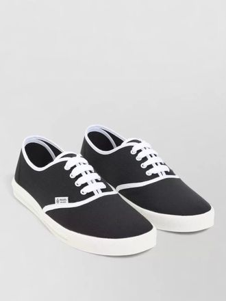 Prada cotton sneakers contrast sole low top