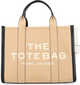 Marc Jacobs Womens Tote Bag Beige Leather Cow Handbags Hand