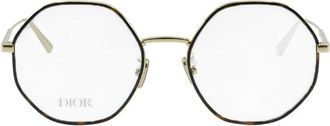 Dior Round Full Rim Metal Eyeglasses - Gold