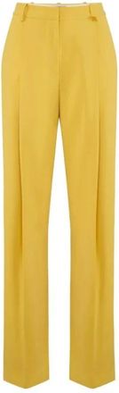 Elisabetta Franchi Pantalone SUN EV4 - Dames - Straight fit broeken - Geel - XS - Broeken