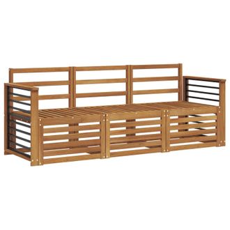 vidaXL Juegos De Sof&aacute;s 3 Pcs Madera De Acacia S&oacute;lida Vidaxl