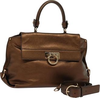 Ferragamo Sofia Satchel Leather Leather Bag (Pre-Owned)