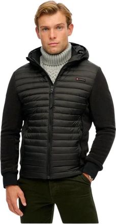 Superdry Storm Fleece Hybrid Jacket - Heren - Winterjassen - Zwart - S - Jassen