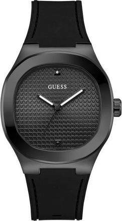 Guess Headline Silicone Strap Watch, 42mm in Black at Nordstrom