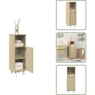 vidaXL The Living Store Mobile da Bagno Rovere Sonoma 30,5x30x95cm in Truciolato - Mobile da bagno in truciolato