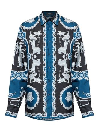 Versace Baroque-Inspired Silk and Nylon Shirt