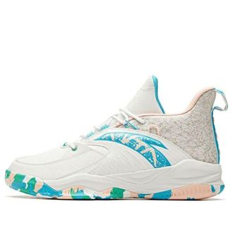 Anta Ling Level Basic Basketball Shoes White Blue Pink 112141148R-4
