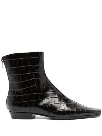 Toteme Stivali The Western con effetto coccodrillo - Marrone