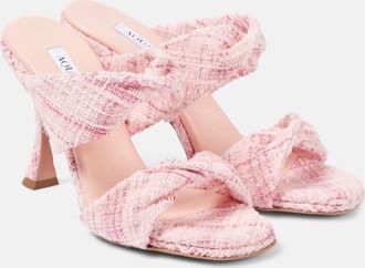 Aquazzura Twist 95 tweed mules