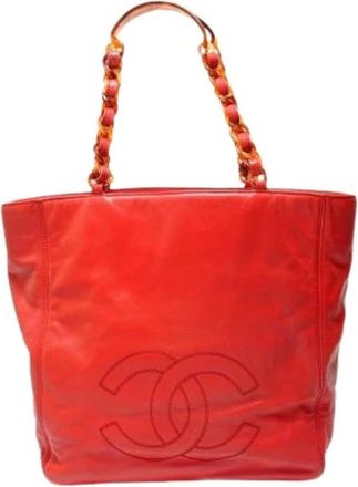 Chanel Pre-owned Tote Bags, female, Red, Size: ONE SIZE Pre-owned Tote Bag