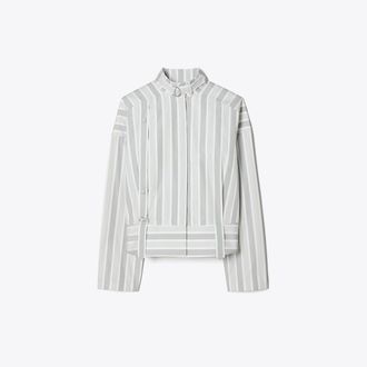 Tory Burch Womens Cotton Striped Shirt, size 10