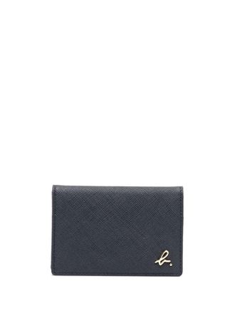 agn&egrave;s b. logo-detail leather wallet - women - Calf Leather - One Size - Black