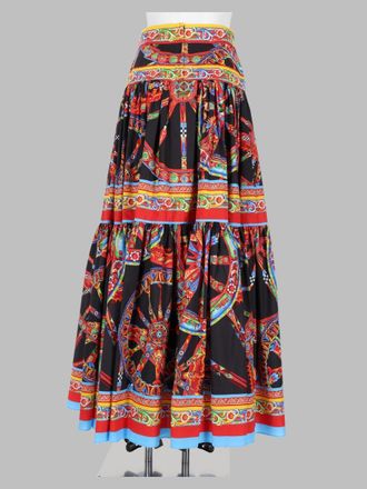 Dolce & Gabbana Carretto Print Poplin Skirt - Multicolor