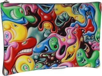 Dior Pre-owned Clutches, female, Multicolor, Size: ONE SIZE Pre-owned Nylon Clutch Bag