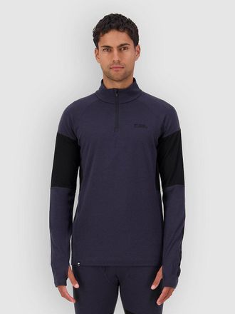 Mons Royale Olympus Merino 1/4 Zip Long Sleeve Thermo Shirt grijs