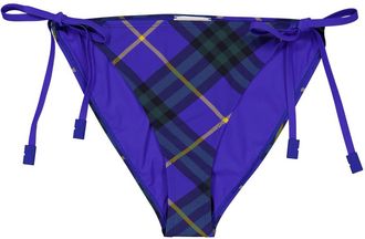 Burberry Check Print Bikini Briefs, Size Medium