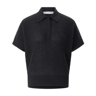Iris Von Arnim Truien & Vesten, Dames, Zwart, XS, Katoen, Polo Trui met Korte Mouwen