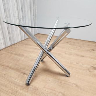 Kosy Koala Kosy Koala - Dining Table Clear Glass Kitchen Place for 4 Seats, Dining Table Only (Clear h 75 x l 90 x w 90 cm)