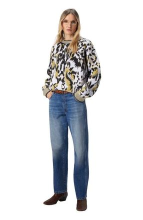 Missoni Boxy Crew Neck Sweater With Animalier Pattern in Multicoloured at Nordstrom, Size 40 It