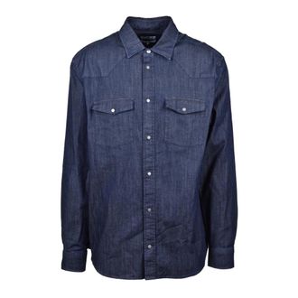 Dondup Denim Overhemd - Heren - Spijkeroverhemden - Blauw - XL - Denim - Overhemden