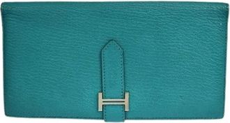 Hermès Pre-owned Wallets, female, Blue, Size: ONE SIZE Pre-owned Vintage Wallet