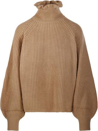Max Mara Pontile Turtle Neck Sweater - Dames - Coltruien - Beige - XS - Truien & Vesten