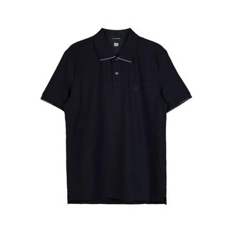 C.P. Company C.P. Company, Polo Shirts, male, Blue, 2XL, Polo Short Sleeve Stretch Piquet