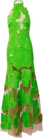 Silvia Tcherassi Mab maxi-jurk met bloemenprint - Groen