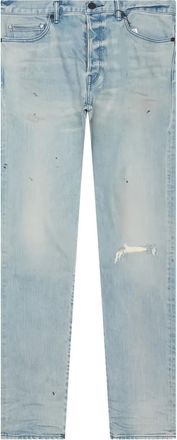 John Elliott + Co distressed slim-fit jeans - Blu