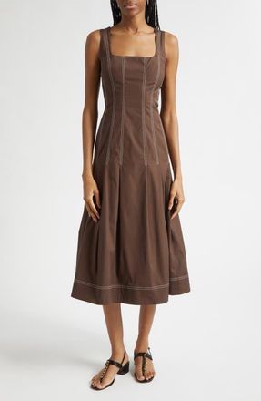 Veronica Beard Jolie Dress in Dark Mocha at Nordstrom, Size 00