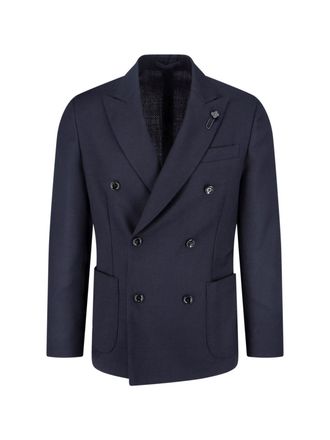 Lardini Blazer Doppiopetto In Lana Vergine