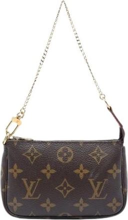 Louis Vuitton Pre-owned Mini Pochette Accessoires - Dames - Vintage Mini Tas - Bruin - ONE Size - Vintage