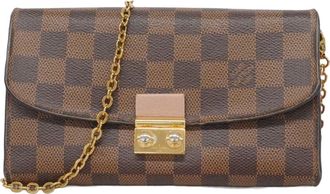 Louis Vuitton Ebene Rose Ballerine Chain/Shoulder Wallet (Pre-Owned)