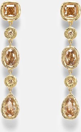 Octavia Elizabeth Orecchini pendenti Nesting Gem in oro 18kt con diamanti
