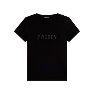 Freddy T-shirt con strass e inserto in mesh