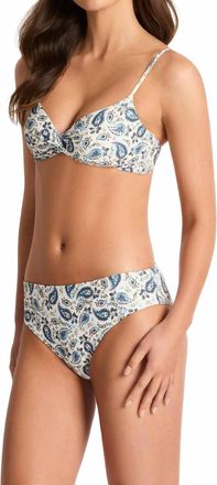 Monte & Lou Womens Twist Front Bralette Top In Patrice Nightfall