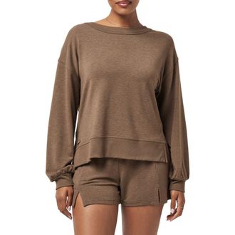 Travis Mathew September Morning Reversible Sweatshirt in Heather Cocoa Brown at Nordstrom Rack, Size X-Large