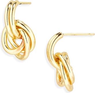 Shashi Petra Triple Link Hoop Earrings in Gold at Nordstrom