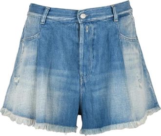 Replay Kort - Dames - Denim shorts - Blauw - W27 - Katoen - Korte Broeken
