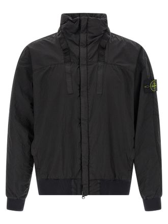 Stone Island Black Polyamide Mens Bomber