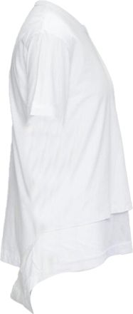 Comme Des Gar&ccedil;ons COMME DES GARCONS HOMME PLUS 2015 white deconstructed fishnet hem tshirt M
