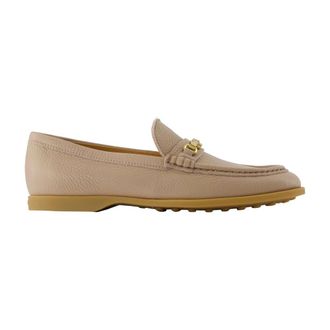 Tod's Tods, Loafers, female, Beige, Size: 6 1/2 US Leather Loafers
