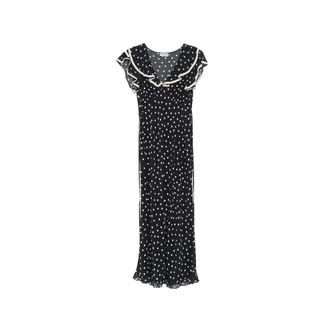 Rixo Beyhea Polka-dot Ruffled Maxi Dress
